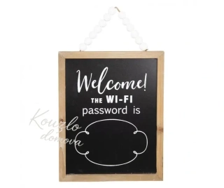 Dřevěná cedule wifi